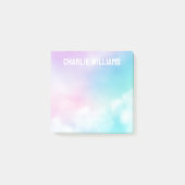 Pastellhimmel bewölkt modernen Namen Post-it Klebezettel (Vorderseite)