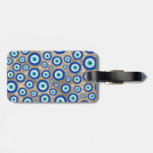 Pastellhintergrund des griechischen Blicksmusters Gepäckanhänger (Rückseite horizontal)