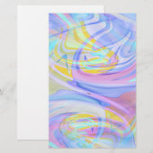 Pastellhologramm Briefpapier (Vorne/Hinten)