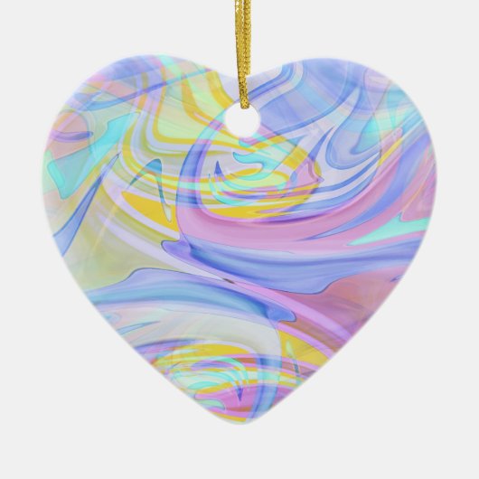 Pastellhologramm Keramik Ornament (Vorne)