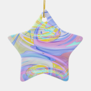 Pastellhologramm Keramik Ornament