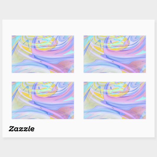 Pastellhologramm Rechteckiger Aufkleber (Blatt)