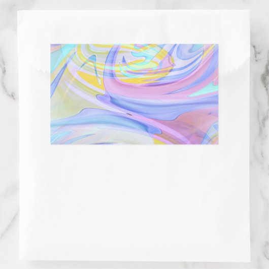 Pastellhologramm Rechteckiger Aufkleber (Tasche)