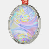 Pastellhologramm Silbernes Ornament (Links)