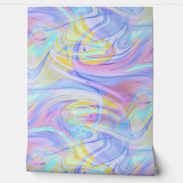 Pastellhologramm Tapete (Abrollen)