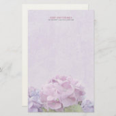PastellHydrangeas Briefpapier (Vorne/Hinten)