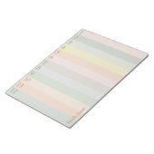 Pastellinien mit großen Goldzahlen Notizblock (angewinkelt)