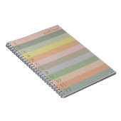 Pastellinien mit großen Goldzahlen Notizblock (Rechte Seite)