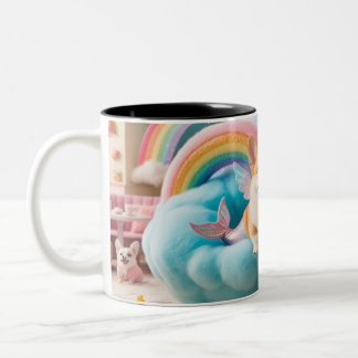 Pastellkaffee Zweifarbige Tasse