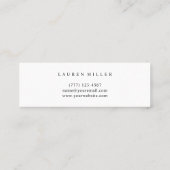 Pastellkariertes der Watercolor-Blüten-| Mini Visitenkarte (Rückseite)