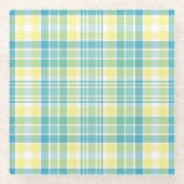 Pastellkariertes Glasuntersetzer (Vorderseite)