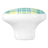 Pastellkariertes Keramikknauf (Seitenansicht)