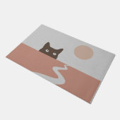 Pastellkatze Doormat, rosa Dekormatte Fußmatte (Schrägansicht)