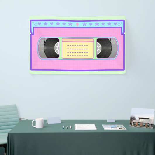 Pastellkawaii VHS vaporwave Pixelkunst Banner (Messeveranstaltung)