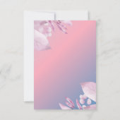 Pastellkirschblüte Hochzeit RSVP Antwortkarte (Rückseite)