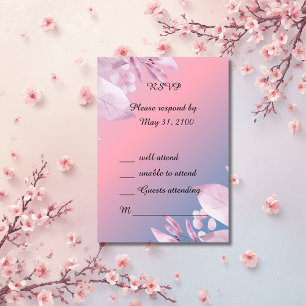 Pastellkirschblüte Hochzeit RSVP Antwortkarte Karte