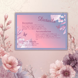 Pastellkirschblüte Sakura Hochzeit Begleitkarte