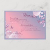 Pastellkirschblüte Sakura Hochzeit Begleitkarte (Vorderseite)