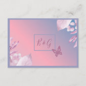 Pastellkirschblüte Sakura Hochzeit Begleitkarte (Rückseite)