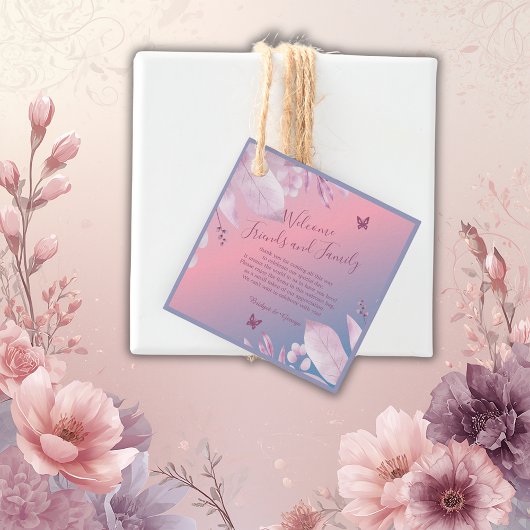 Pastellkirschblüte Sakura Hochzeit Geschenkanhänger