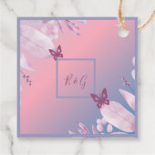 Pastellkirschblüte Sakura Hochzeit Geschenkanhänger (Rückseite)