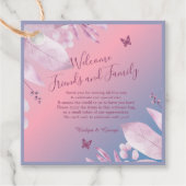 Pastellkirschblüte Sakura Hochzeit Geschenkanhänger (Vorderseite)