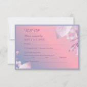 Pastellkirschblüte Sakura Hochzeit RSVP Karte (Vorderseite)
