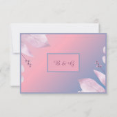 Pastellkirschblüte Sakura Hochzeit RSVP Karte (Rückseite)