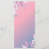 Pastellkirschblüte Sakura Hochzeitsmenüs Menükarte (Rückseite)