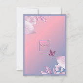 Pastellkirschblütenhochzeit Dankeskarte (Rückseite)