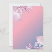 Pastellkirsche Blüte Sakura Hochzeit Einladung (Rückseite)