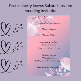 Pastellkirsche Blüte Sakura Hochzeit Einladung