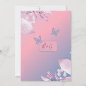 Pastellkirsche Blüte Sakura Hochzeit sicher das Da Einladung (Rückseite)