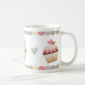 Pastellkleine kuchen kaffeetasse