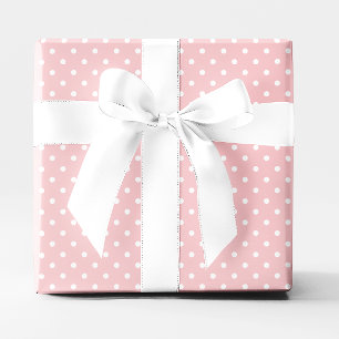 Pastellkoralle und weiße kleine Punkte Geschenkpapier