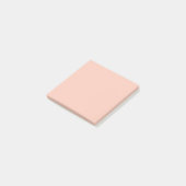 Pastellkorallen einfarbig minimalist post-it klebezettel (angewinkelt)