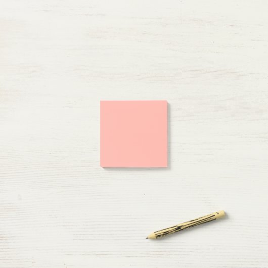 Pastellkorallenriff - Farbe | Classic | elegant Post-it Klebezettel (Auf Schreibtisch)