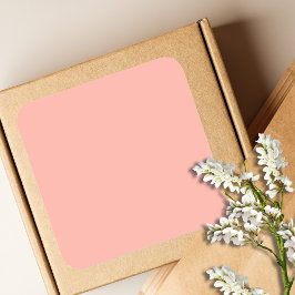 Pastellkorallenriff - Farbe | Classic | elegant Quadratischer Aufkleber