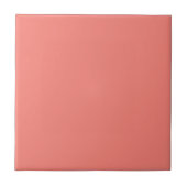 Pastellkorallenrosa Farbe | Classic | elegant Fliese (Vorderseite)
