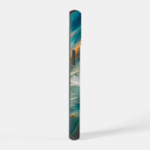 Pastellkosmos und Gräser, Flüster der Natur iPhone 15 Hülle (Rechte Seite)