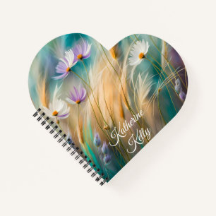 Pastellkosmos und Gräser, Flüster der Natur Notizblock