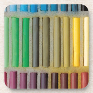 pastellkreidefarben über Farbe Getränkeuntersetzer