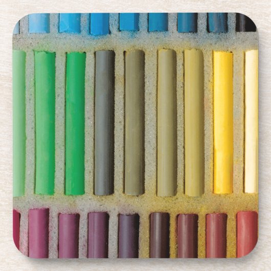 pastellkreidefarben über Farbe Getränkeuntersetzer (Vorderseite)