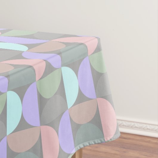 Pastellkreis Mitte Jahrhundert Modernes Muster Tischdecke (Beispiel)