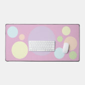 Pastellkreise auf rosa Untergrund | Schreibtischunterlage (Tastatur & Maus)
