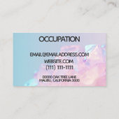 Pastellkristall-Visitenkarte Visitenkarte (Rückseite)