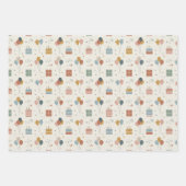 Pastellkuchen, Luftballons & Konfetti Scandi Geschenkpapier Set (Vorderseite 3)