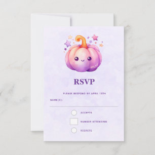 Pastellkürbis mit Sternen Süße Traumhafte Stimmung RSVP Karte