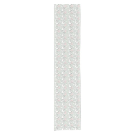 Pastelllama-Muster Kurzer Tischläufer (Vorderseite)