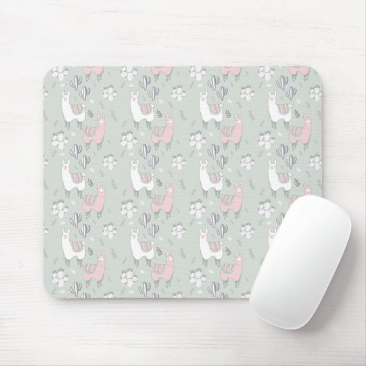 Pastelllama-Muster Mousepad (Mit Mouse)